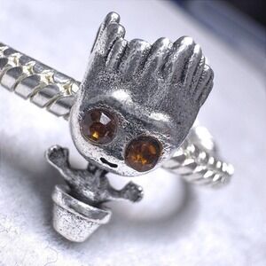 Baby Groot Pot Charm Bracelet Bead fits PANDORA